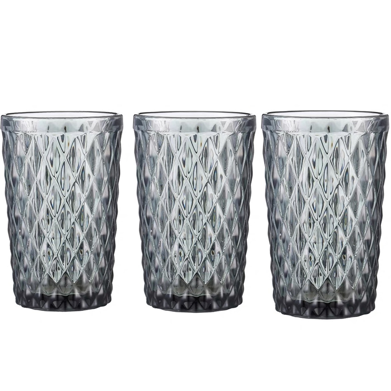 Vasos para beber, copas para jugos, Whisky, Bar, hogar, boda, 350ml, leche, café, en relieve, vasos de vidrio para bebidas, 3 unids/lote: 2