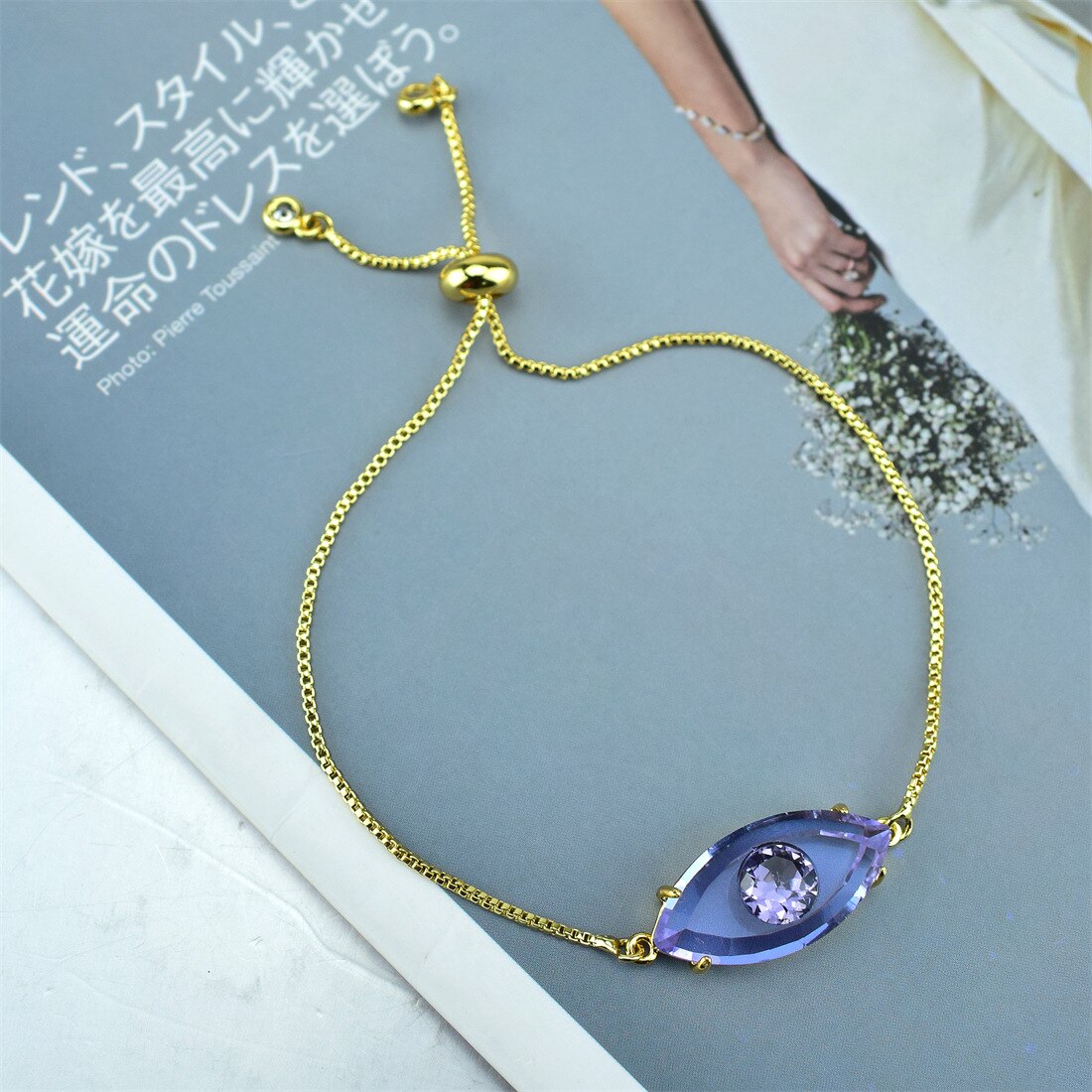 Turkije Evil Eye Armband Dames Crystal Zirkoon Eenvoudige Temperament Sieraden: 11