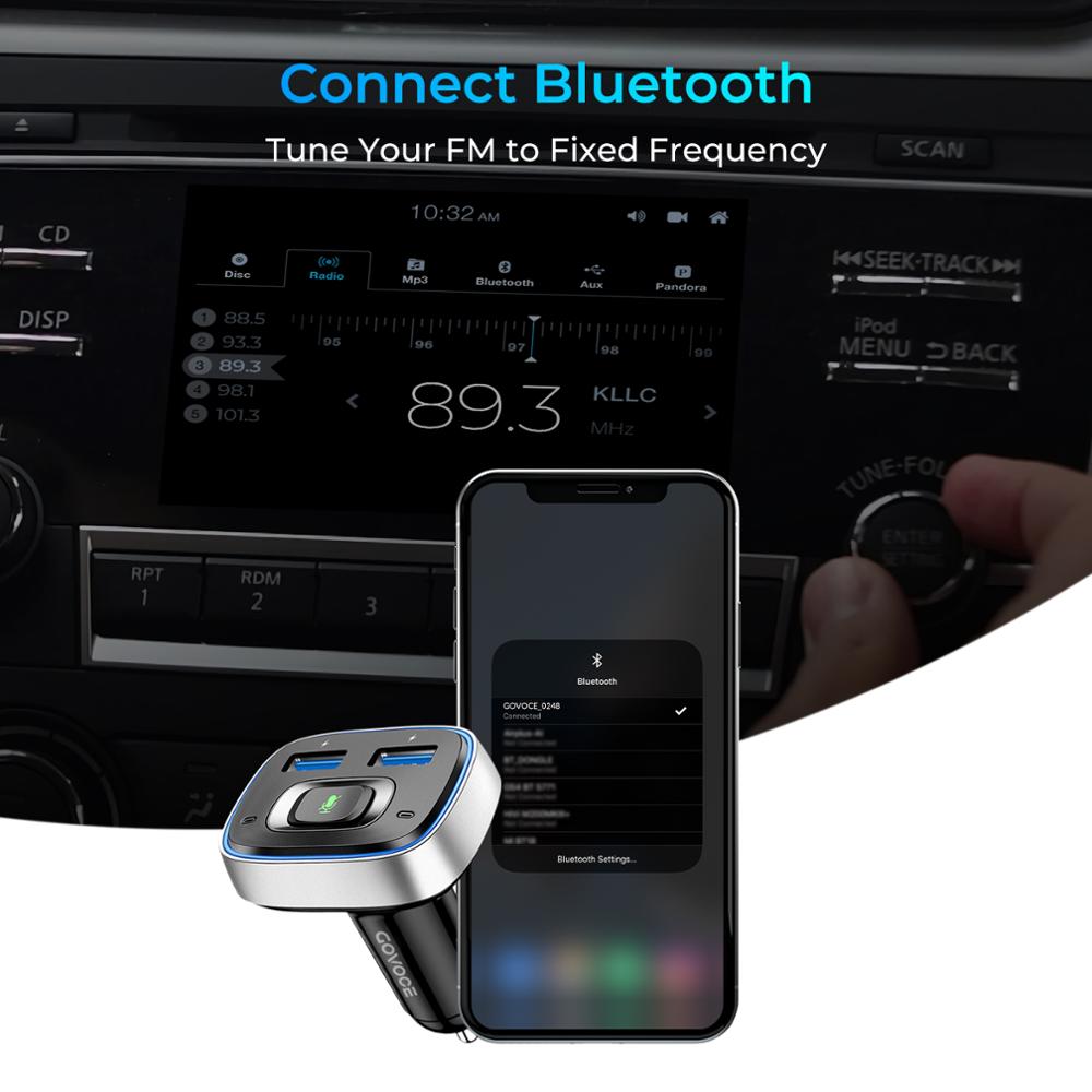 GoVoCE Bluetooth Auto Ladegerät Mit Siri & Google Stimme Kontrolle Drahtlose Auto Ladegerät USB Schnelle Usb-chargeres Für Telefon