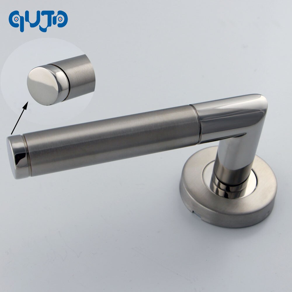 Commercial Tube Door Lever Handle On Rose Polished and Satin Lever Door Handles