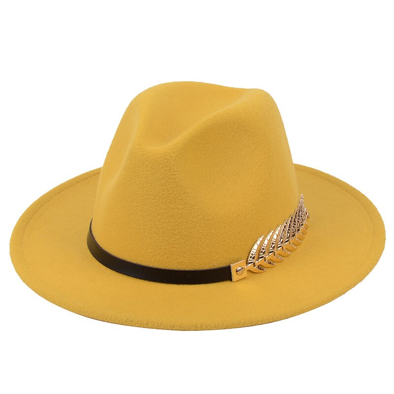 SLECKTON Fedoras Hats for Women Casual Girl Panama Jazz Cap Ladies Woolen Top Hat Men Bowler Hats Unisex Gorras S1078