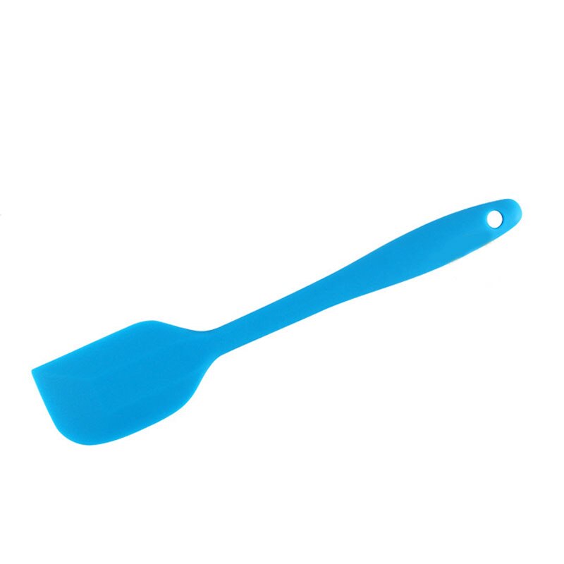 Classic Multicolor Food Grade Non Stick Butter Silicone Spatula Set Cookie Pastry Scraper Cake Baking Spatula Silicone Spatula: Blue