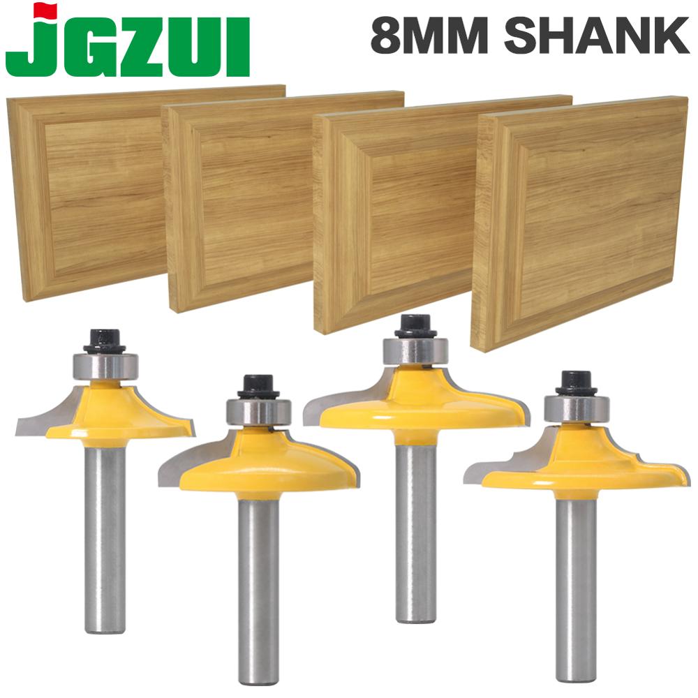 4PC 8mm Shank Drawer Front &amp; Cabinet Door Front Router Bit Set - woodworking cutter woodworking bits