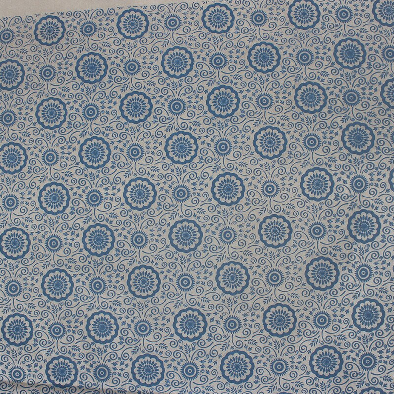 Papier de transfert d'argile poterie, céramique, 16 pièces papier de glaçage fleur, applique en porcelaine bleu et blanc 54x3: 5pcs 7