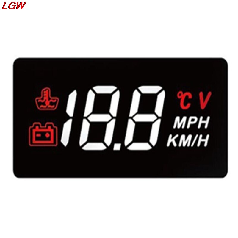Pantalla HUD Head Up para coche, sistema de advertencia de exceso de velocidad, proyector de velocidad para parabrisas de EE. UU., A100 OBD2 EUOBD