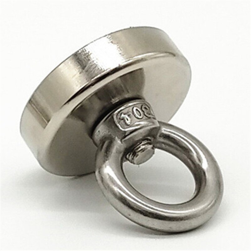 225Kg/496lbs Vissen Magneet Sterke N52 Neodymium Permanente Magneet Vissen Optie Magnetische Materiaal Base 75 Mm