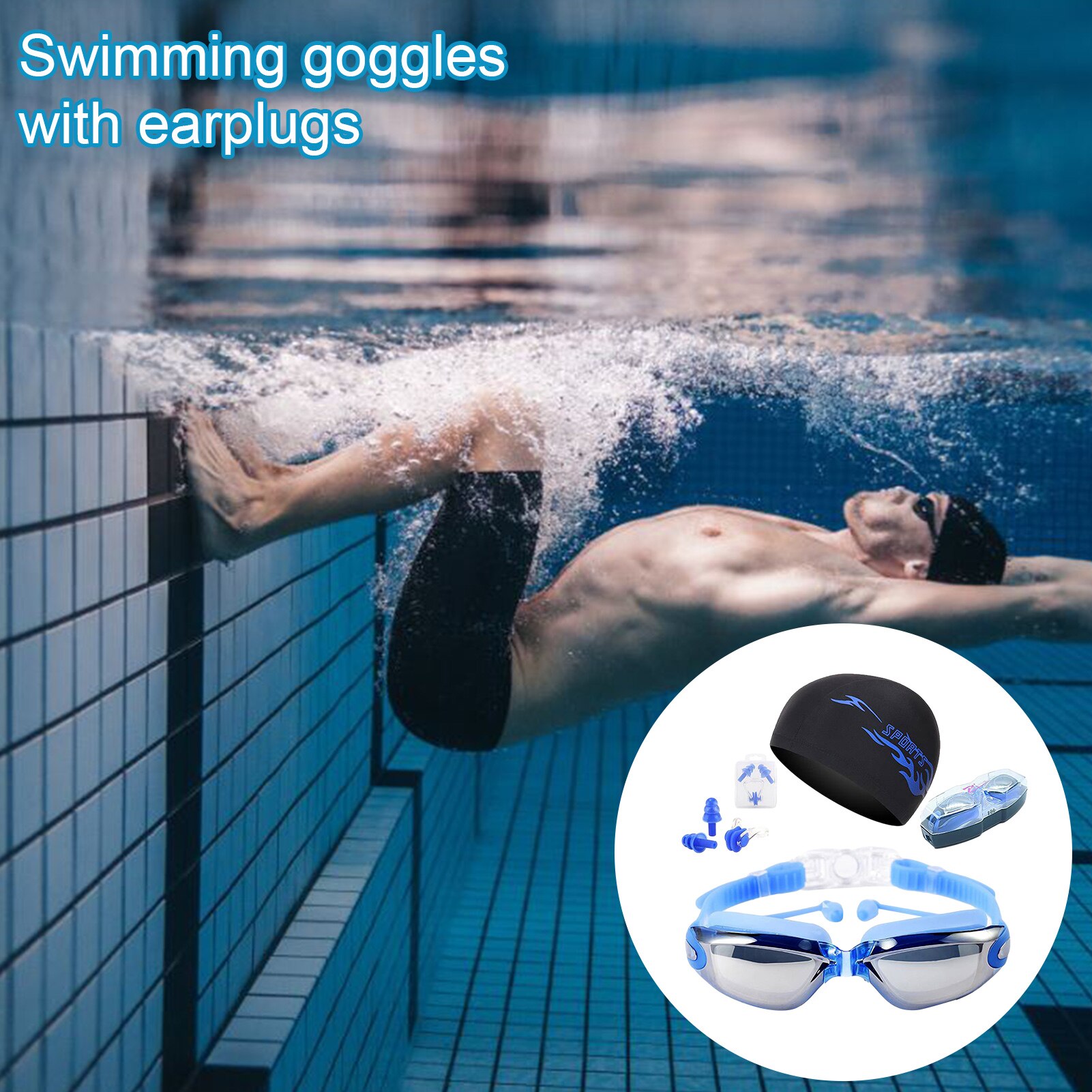Swimming Goggles Men Women Prescription Optical Swim Swimming Goggles Set Waterproof Water Anti-fog Glasses