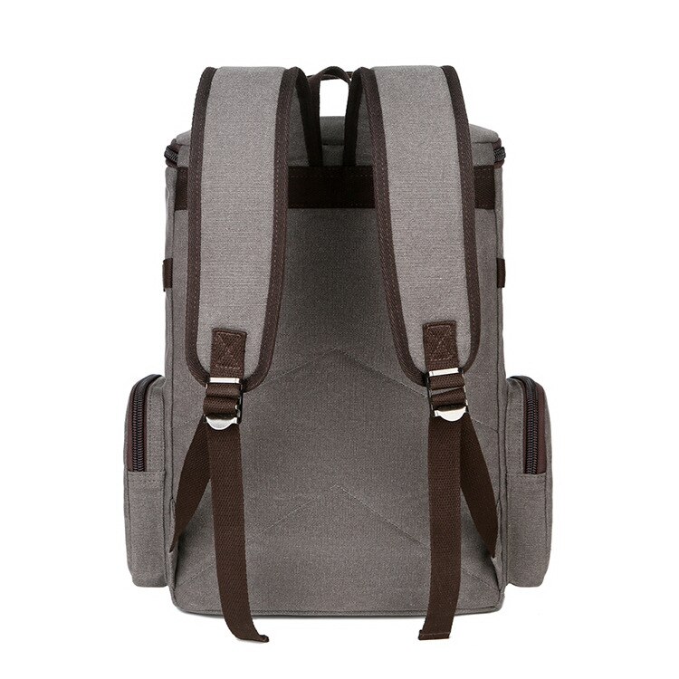 Tilorena masculino lona mochila de grande capacidade resistente ao desgaste lazer viagem computador saco retro masculino ombro grande tamanho