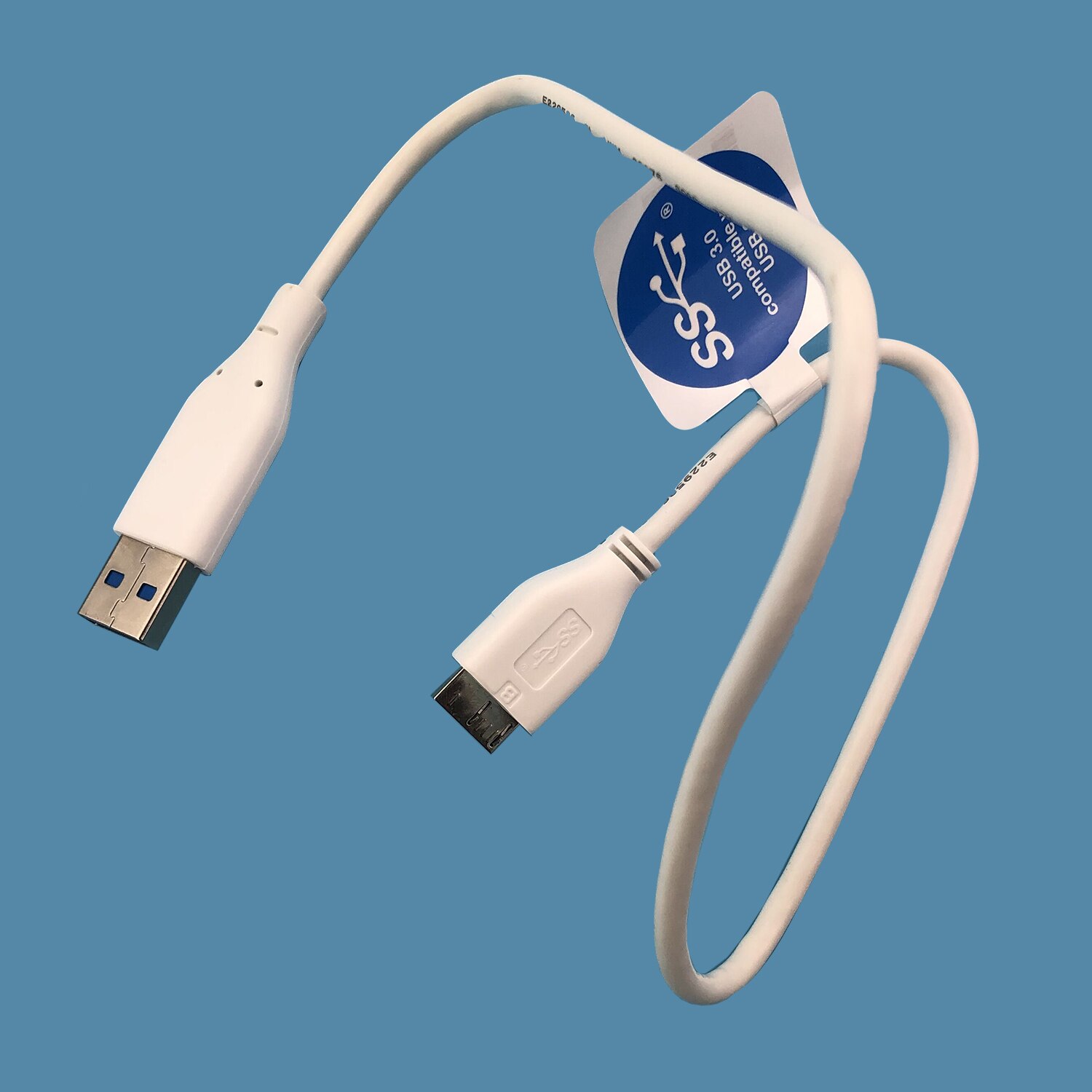 Ekte usb 3.0 to micro usb 3.0 hdd-stasjonskabel for wd my passport trippelskjermet 45cm i hvit