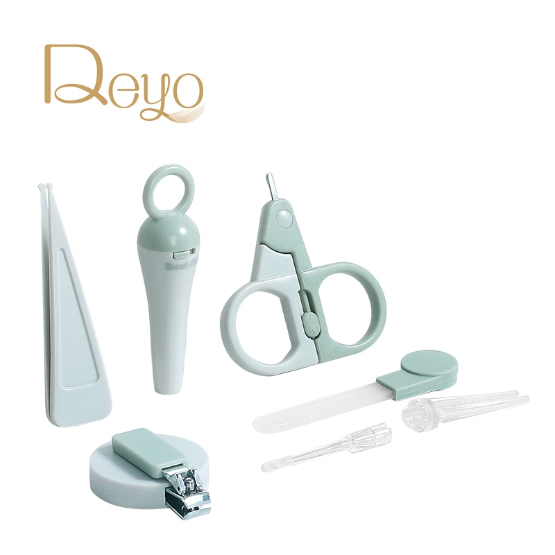 Deyo Baby Safety Nail Clippers Scissors Cutter Nail Trimmer Healthcare Kit Newborn Daily Manicure Tool Nail Clipper 6Pcs/Set