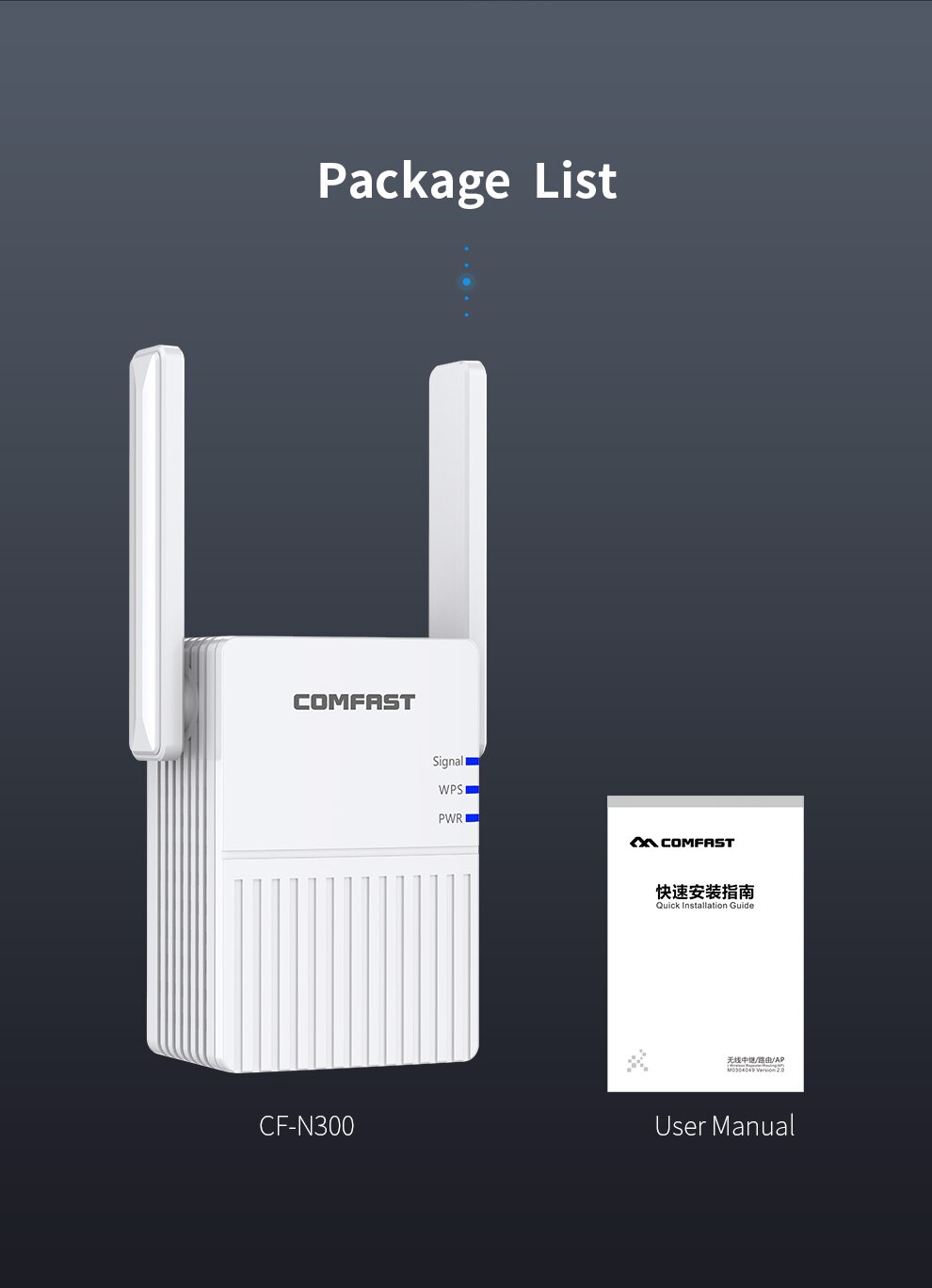 2.4GHz Wireless Wifi Repeater 300Mbps Router Repeater 2*3dBi Antenna Signal Booster Wi fi Extender Home Access Point