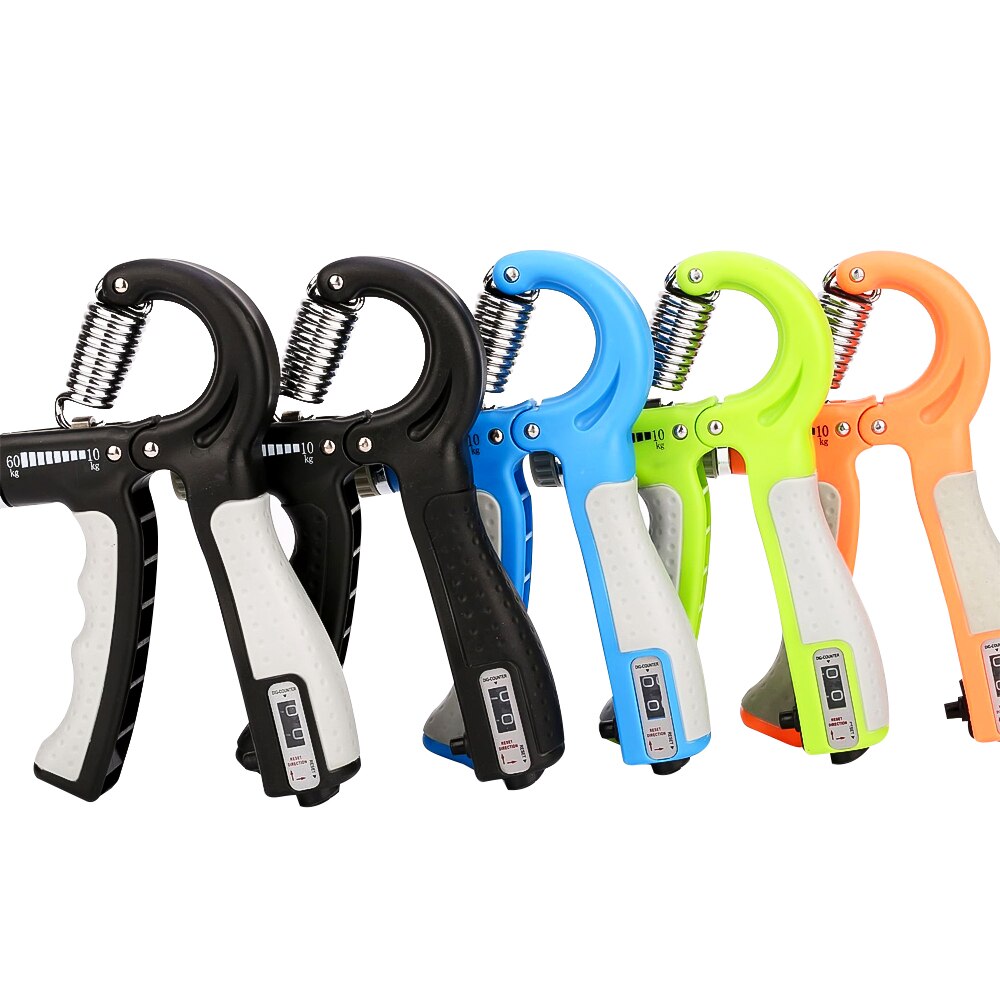 R-Shape Adjustable Heavey Hand Grip Sports Strength Countable Exercise Strength Gripper Spring Finger Pinch Carpal Expander