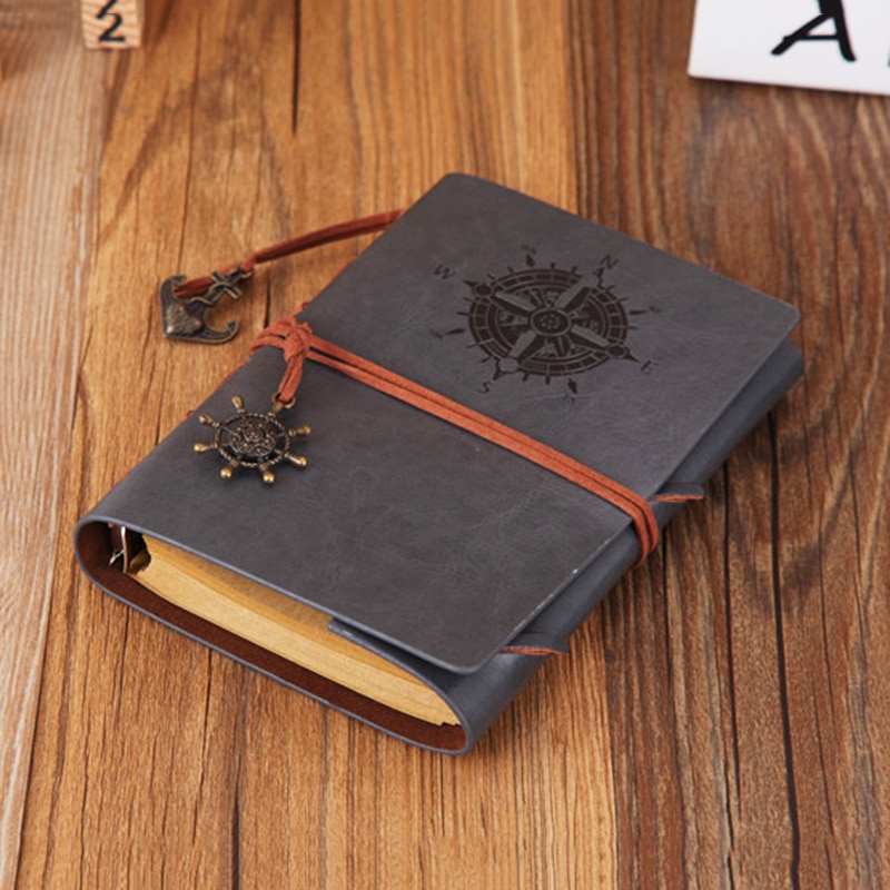 Vintage Piraat Dagboek Notebook Agenda Met Faux Leather Cover Loose Leaf Note Book voor School Briefpapier of Reiziger