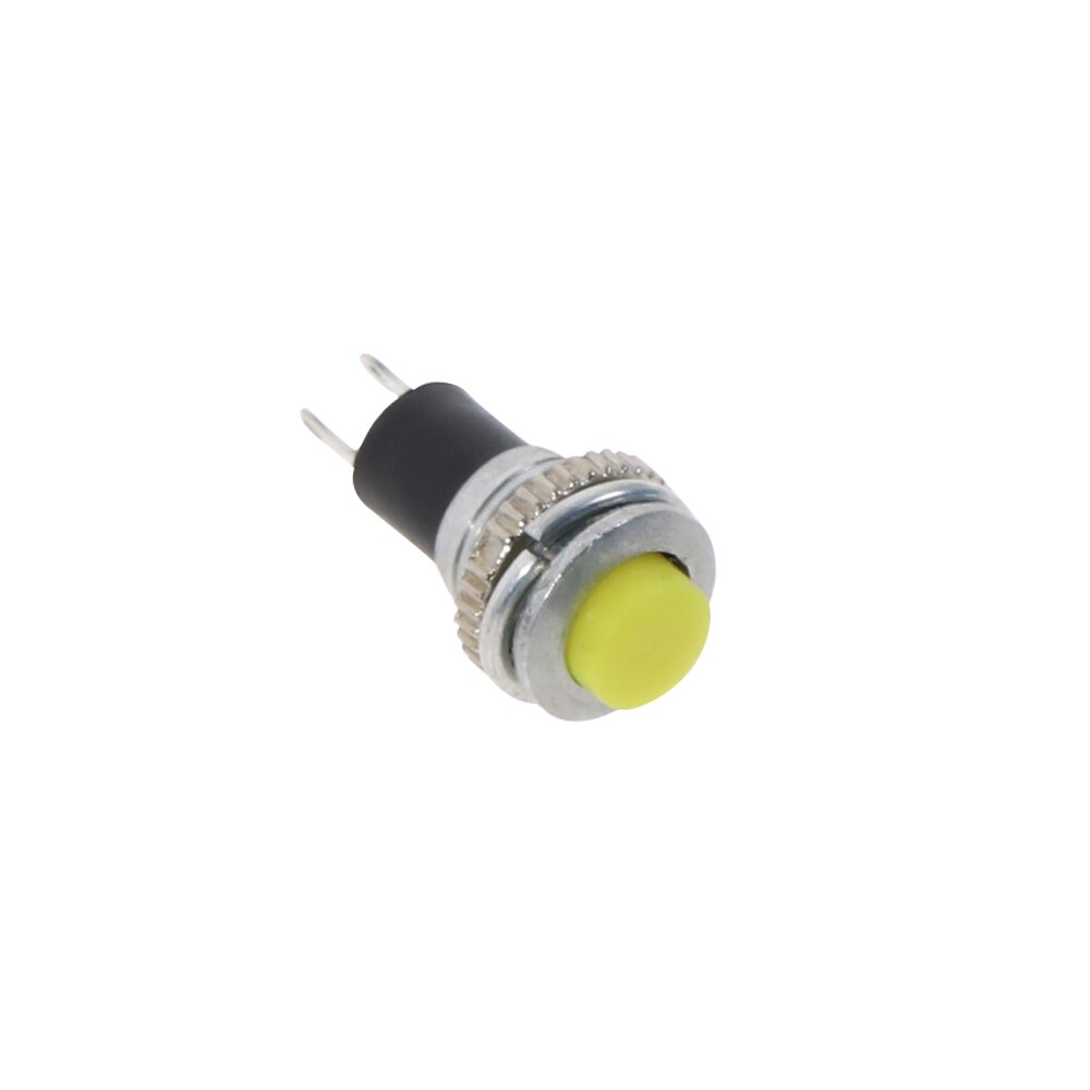 10pcs White Red Green Blue Black Yellow Panel mount 10mm Momentary OFF-(ON) Push button Switch Lower Screw Thread