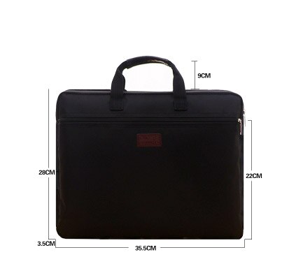 6 Kleuren A4 Document Bag Grote Capaciteit Dubbele Lagen Boek Bestandsmap Houder Met Handvat Rits Waterdichte Canvas Handtas Voor bus: 2