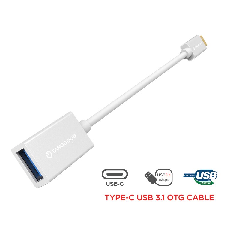 TANGGOOD USB C A USB un adaptador hembra OTG Cable USB 3,1 3,0 5Gbps de velocidad de datos para Macbook Pro Xiaomi Mi6 mezclar 2 Nexus 15cm: TG9903308S