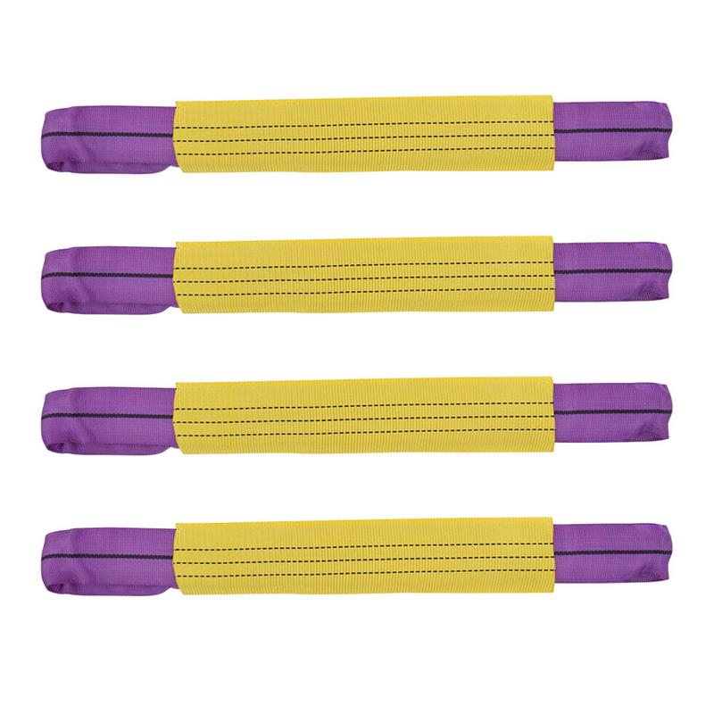 4pcs Recovery Alloy Wheel Securing Link Straps Trailer Transporter x 4 Yellow/Purple Tow Down Straps Car Accessories