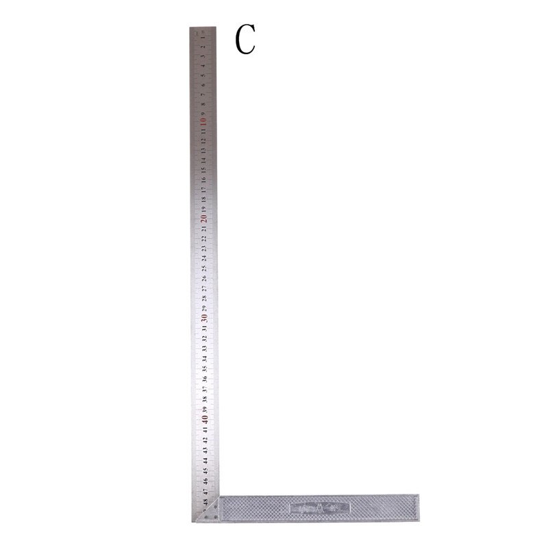 Right Angle Ruler Try Square Measuring Tool L Shape Ruler25/50cm 90 Degree Metal Steel Try Square Engineers Wood Measuring Tool