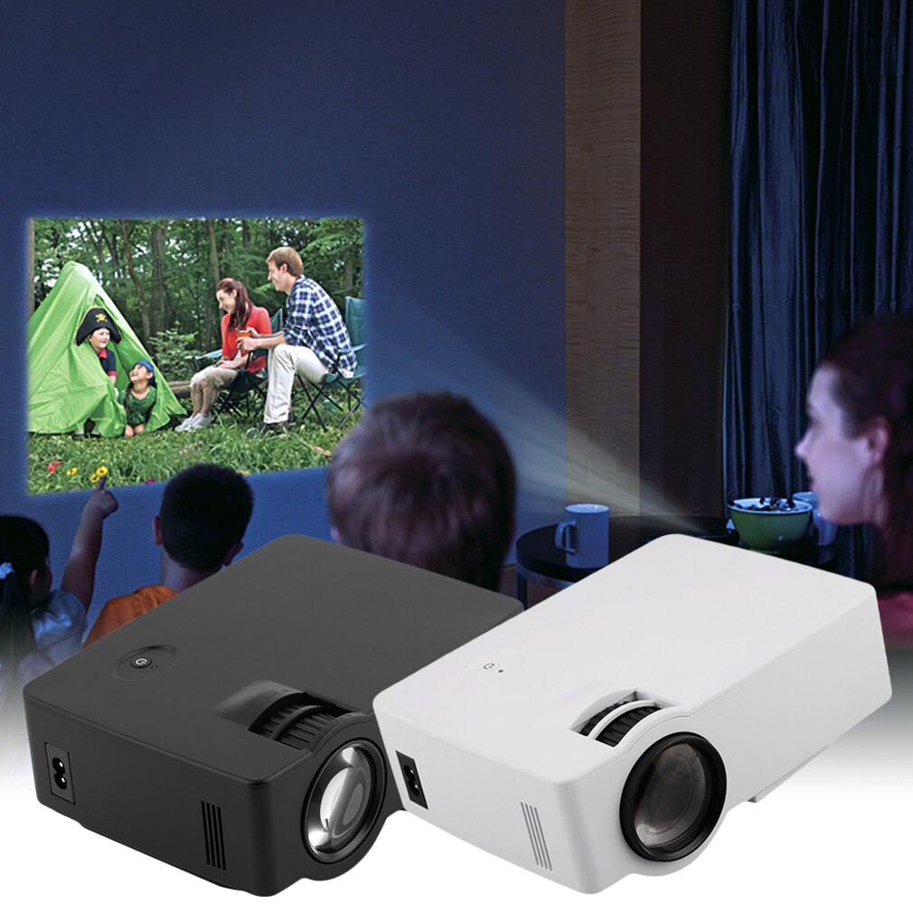 E08 LCD+LED Portable Projector 1500LM 800x480 Pixels HDMI Home Media Player Projection Ceiling UK AU EU Plug