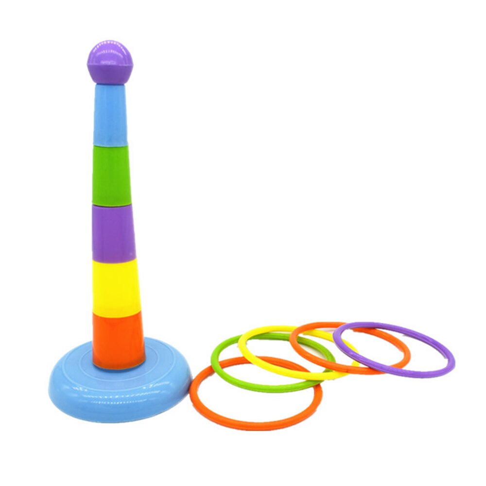 Sjovt mini ferrule legetøj til papegøje intelligens udviklingsspil farverige ringe fugl aktivitet træning legetøj: Tilfældig farve