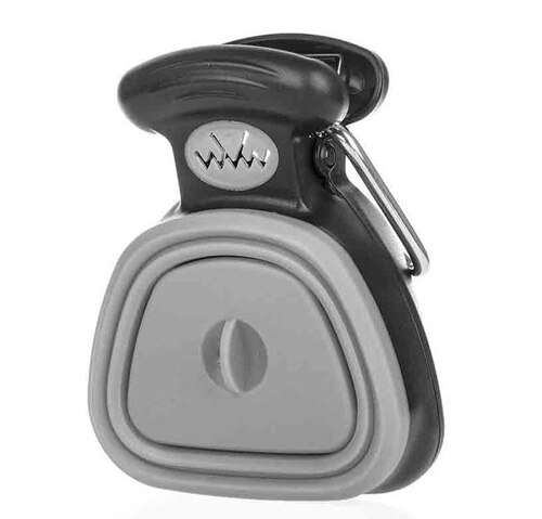 Poop Clip Dog Poop Picker Foldable Pet Poop Clip For Outdoor Use Pet Poop Storage Box Dog Sanitary Accessories With Garbage Bag: Light Grey / L