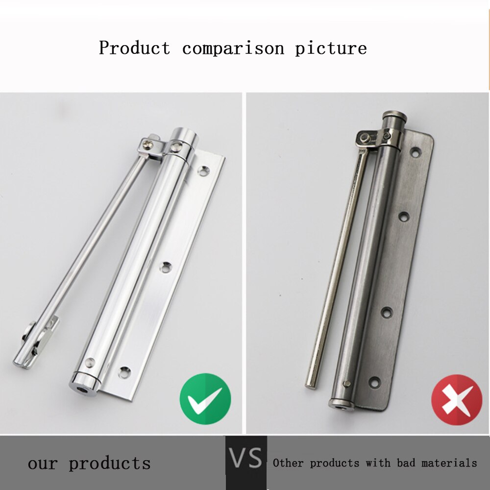 Stainless steel door closer single spring strength adjustable mini automatic door fire door hardware