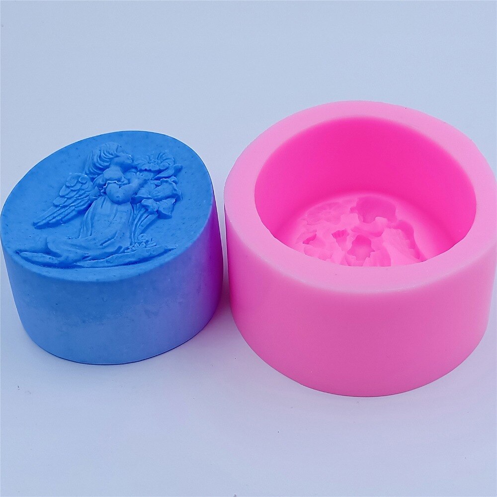 Bloemenengel zeepmal handgemaakte siliconen mal voor het maken van zeep