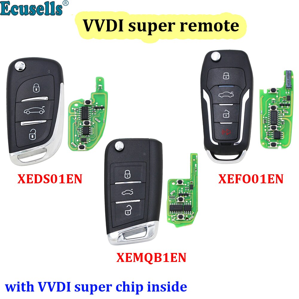 Xhorse XEDS01EN/XEFO01EN/XEMQB1EN VVDI super Telecomando con XT27 XT27A66 Lavoro di patata fritta per VVDI2 /VVDI mini Chiave strumento/VVDI Strumento Chiave Max
