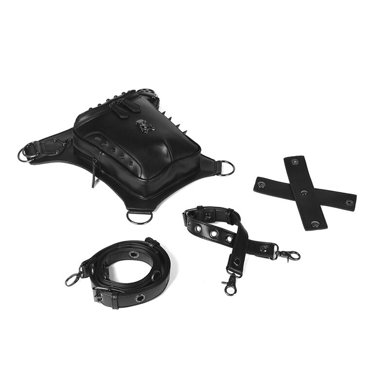 Bolsos Steampunk para pierna y cintura, bolsos de piel para motocicleta, para hombre y mujer, estilo victoriano, bolsas para cadera y cinturón, bolsas de mensajero