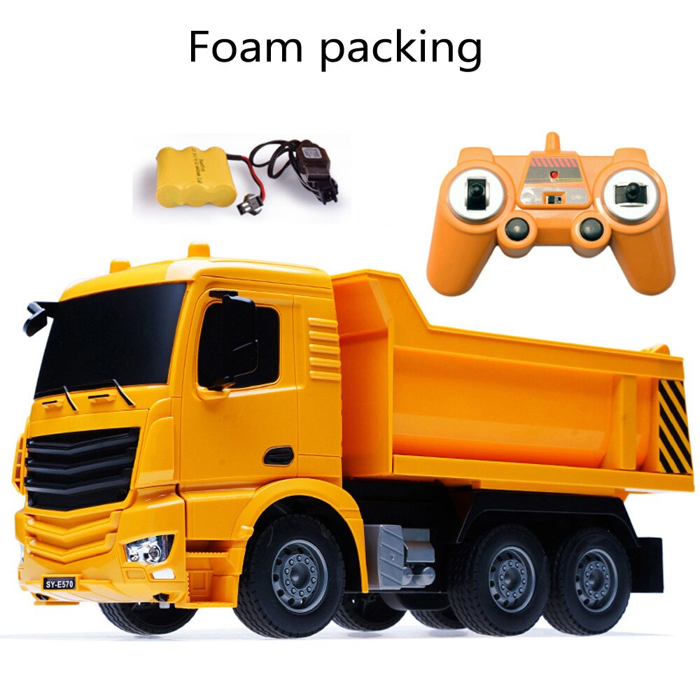 Rc Truck Grote Dump Truck Elektrische Techniek Machine Radio Controlled Bouw Rc Tanker Cement Mixer Speelgoed Auto Met Batterij: RC Truck foam box