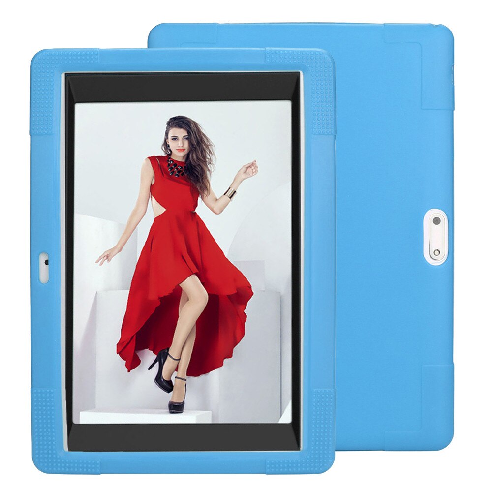10'' 10.1'' Universal Tablet Case For 10 10.1 Inch Android Tablet PC Shockproof Case non-slip Silicone Cover Case PC Case 20J6: Light blue