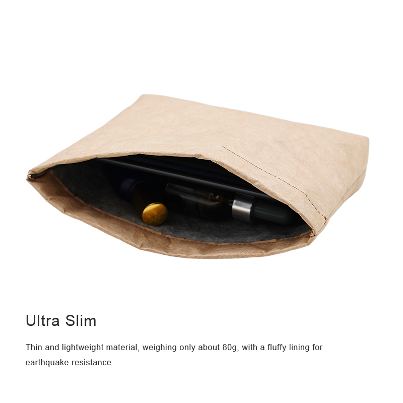 11 inch Cosmetic Storage Bag Paper Waterproof Travel Storage Case Ultra Thin Women's Portable Small Toiletry Kit Washbag