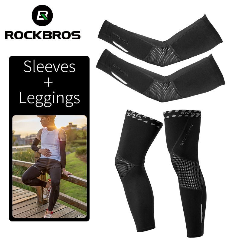 Rockbros cykling løb vinter fleece varme armærmer åndbare sportsalbuebeskyttere fitness armbetræk basketball armvarmere