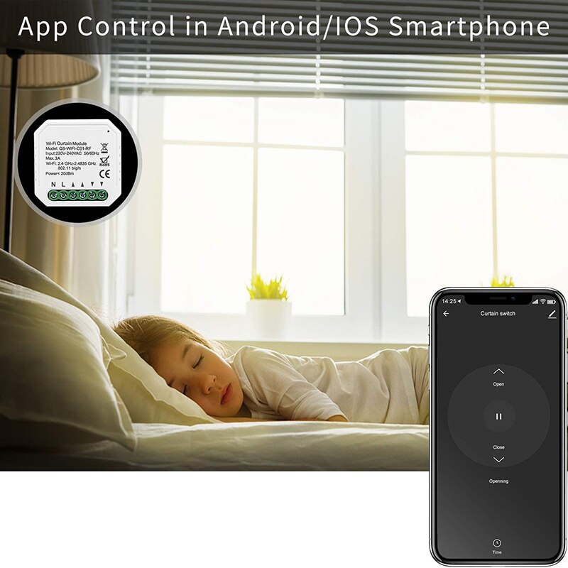 WIFI Smart Roller Shutter Blind Timer Switch Roller Shutter Timer Timer for Roller Shutter Motor Compatible Alexa Echo