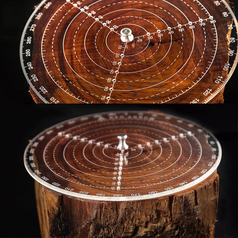 Zentrum Finder herrscher Ritzen Messgerät Holzbearbeitung Kompass für Woodturners Schalen Drehmaschine Arbeit Klar Acryl Zeichnung Kreise Durchmesser
