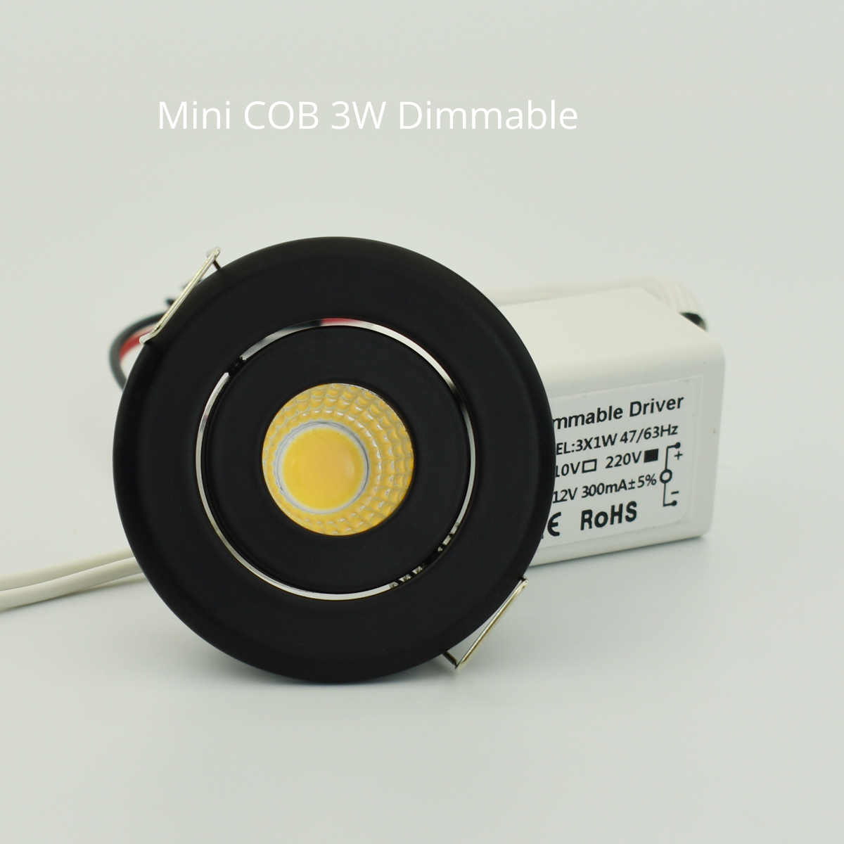 10pcs 1W 3W LED Recessed Down light Spot Ceiling Light Small Size Cut 40-45mm White Silver White Finish Full Aluminum: WHITE / 1w