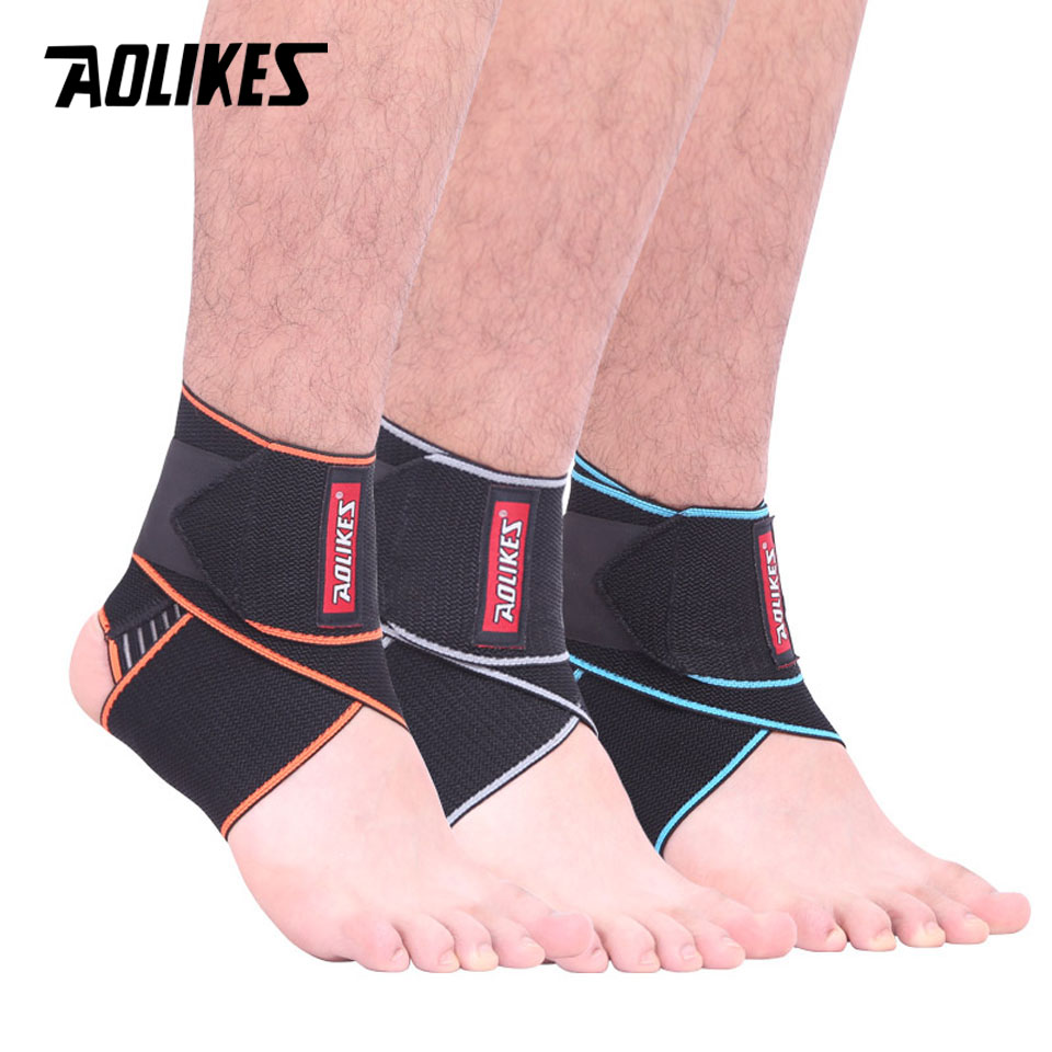 AOLIKES 1 PCS Enkel Ondersteuning Sport Anti-slip Ankle Brace Protector Verstelbare Elastische Guard
