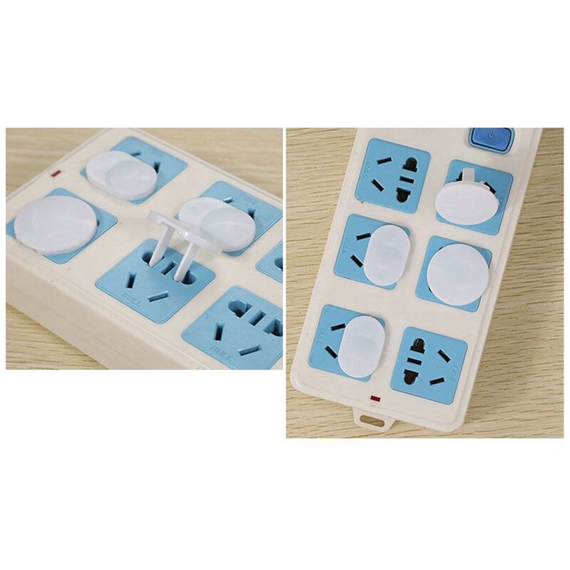 50Pcs Anti Electric Shock Plugs Protector Cover Cap Power Socket Electrical Outlet Baby Children Safety Guard Three holes