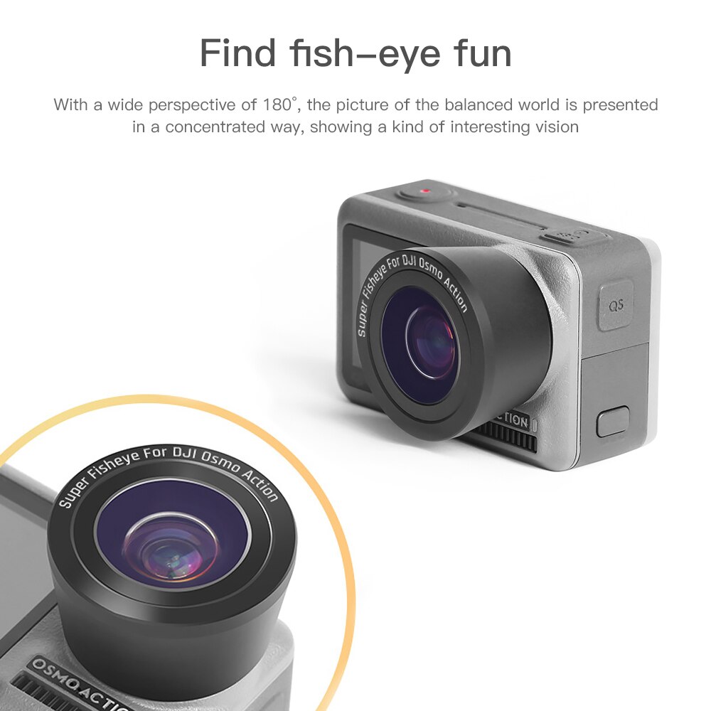 Kamera Externe 15X Makro Objektiv für DJI OSMO Aktion/180 Grad Fisheye Objektiv OSMO Aktion Kamera Zubehör