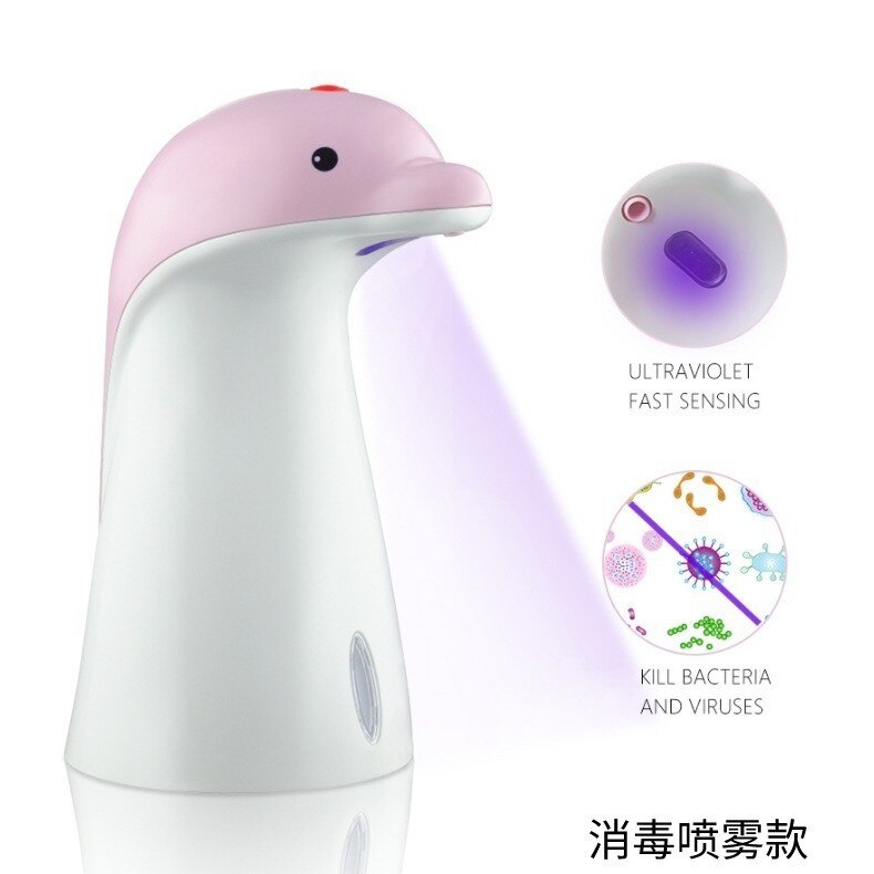 Automatic Intelligent Soap Dispenser Tabletop Dolphin Soap Dispenser Spray Foam Machine Hand Sanitizer Disinfector