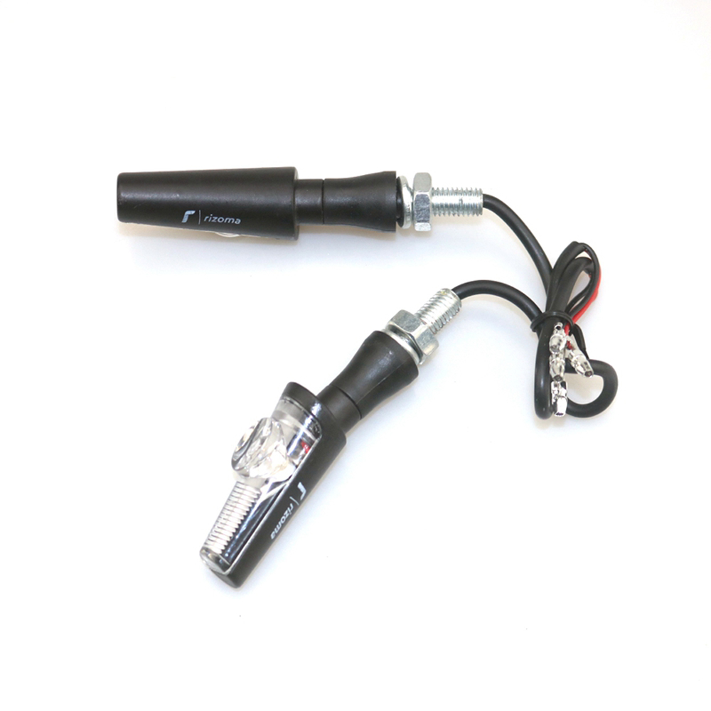 12V 8mm Universal Motorcycle Turn Signal Light For Rizoma LED Indicator Light Blinker Flasher Lamp Aluminum Alloy Black with Box: Type B