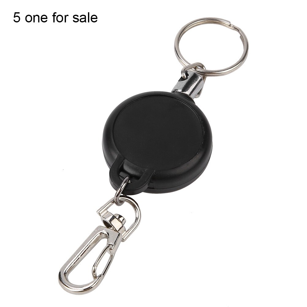5/10 PCS porte-clés 60cm acier câble métallique rétractable porte-clés étirement clés fermoir Anti-perte porte-clés