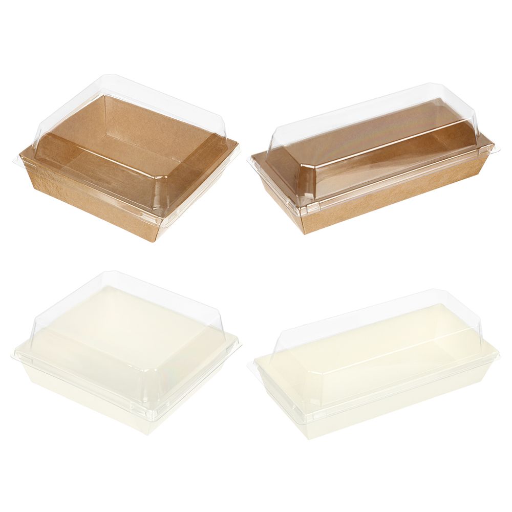 Rechthoek Cake Paper Box Packaging Cake Box Dessert Boxes Kraftpapier Doos Bakken Levert Geschenkdozen Wikkelen Dozen
