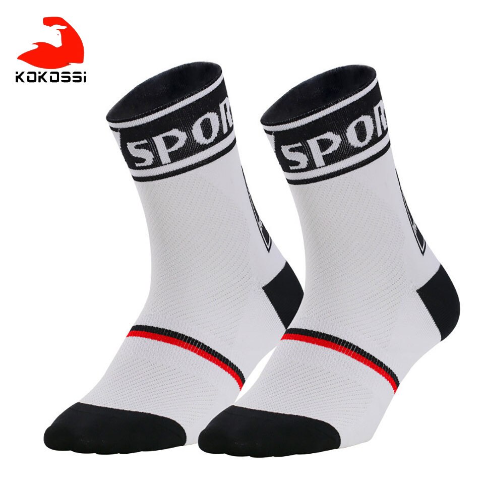 Sportowe Outdoor profesjonalne skarpety rowerowe oddychające wędkarstwo wspinaczka piesze wycieczki bieganie piłkarskie skarpetki koszykarskie: 01 / L Size 39-46