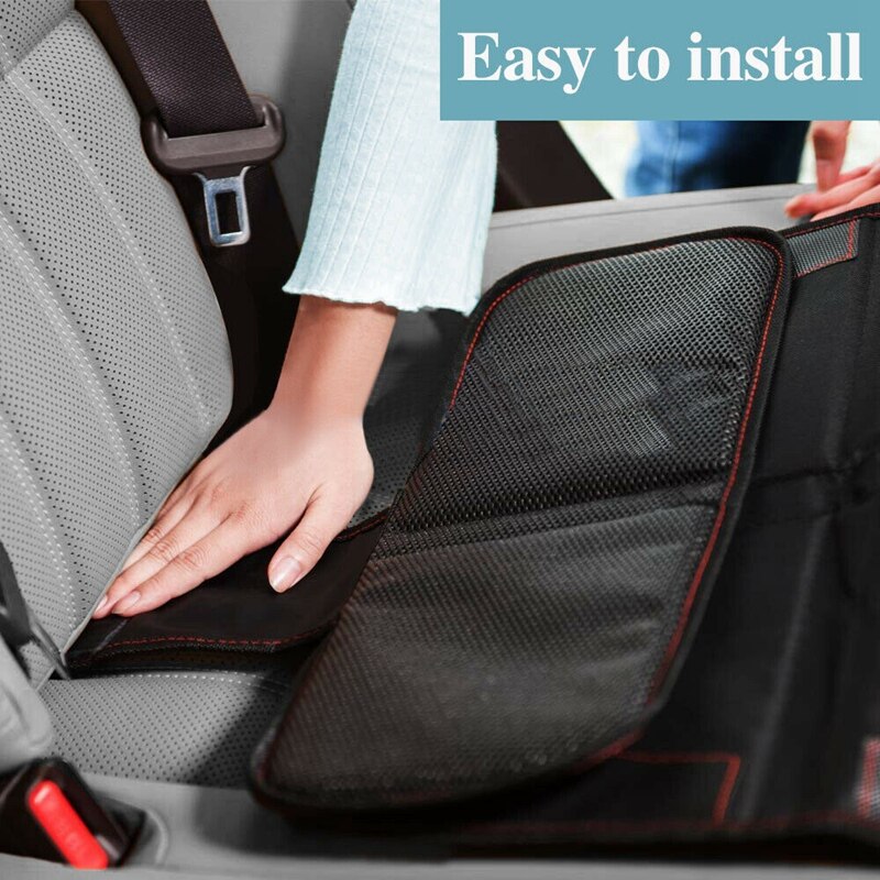 Auto Car Seat Protector Cover with Large Pocket Ultra Mat Pad Under Baby Child Carseat Non-Slip