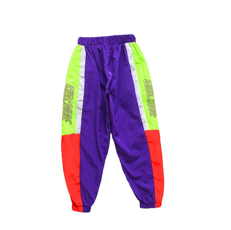 Enfants salle de bal Jazz danse Costumes veste ample pantalon hip-hop vêtements garçons danse moderne scène vêtements Concert rue tenues: MULTI / 150cm-160cm
