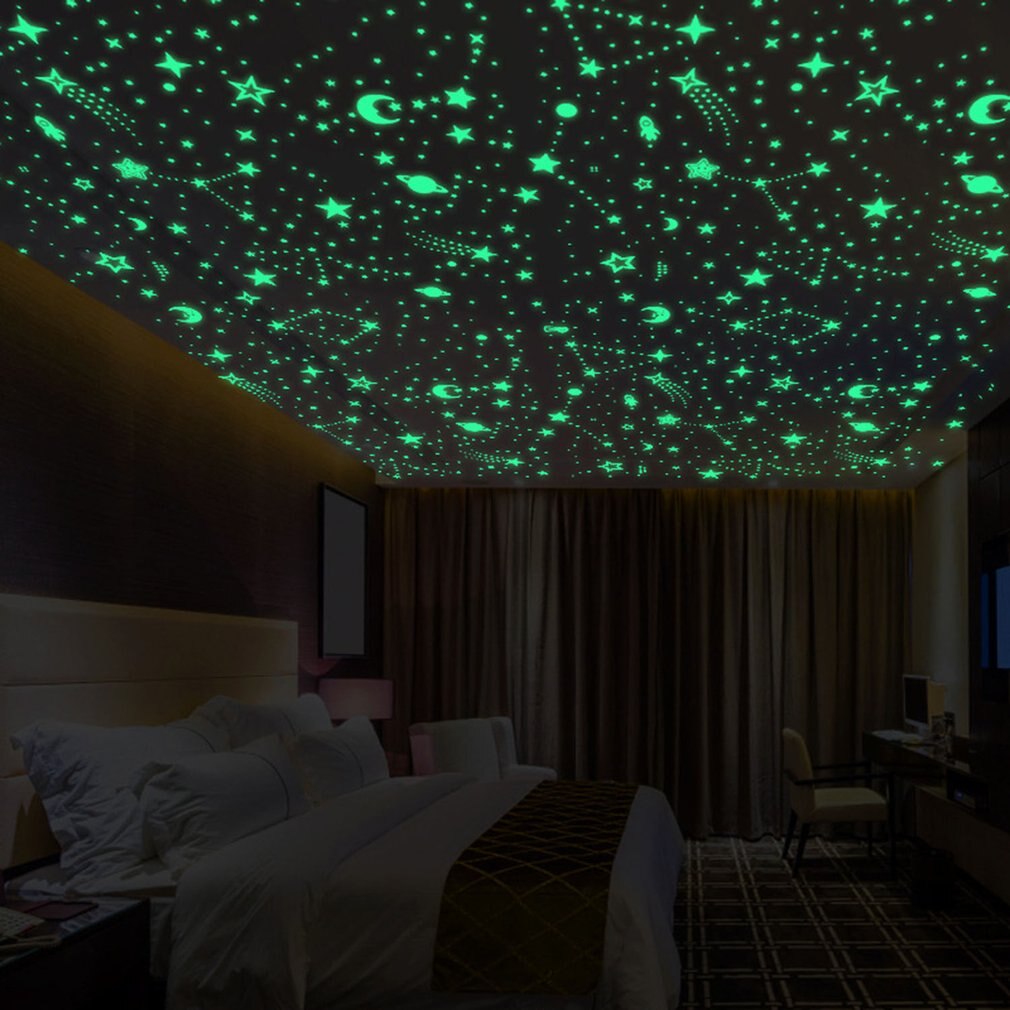 Świecące naklejki kreatywne DIY naklejki fluorescencyjne dekoracja pokoju środowiskowe naklejki ścienne dla dzieci