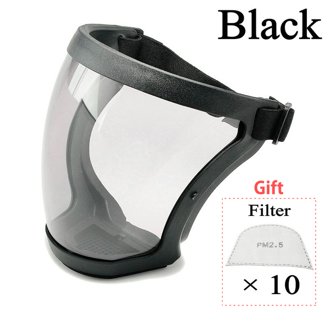 Máscara de protección para el trabajo, Protector facial completo, a prueba de polvo, resistencia al impacto, máscara de trabajo para carpintería, herramientas de cocina reutilizables para el hogar: Naranja