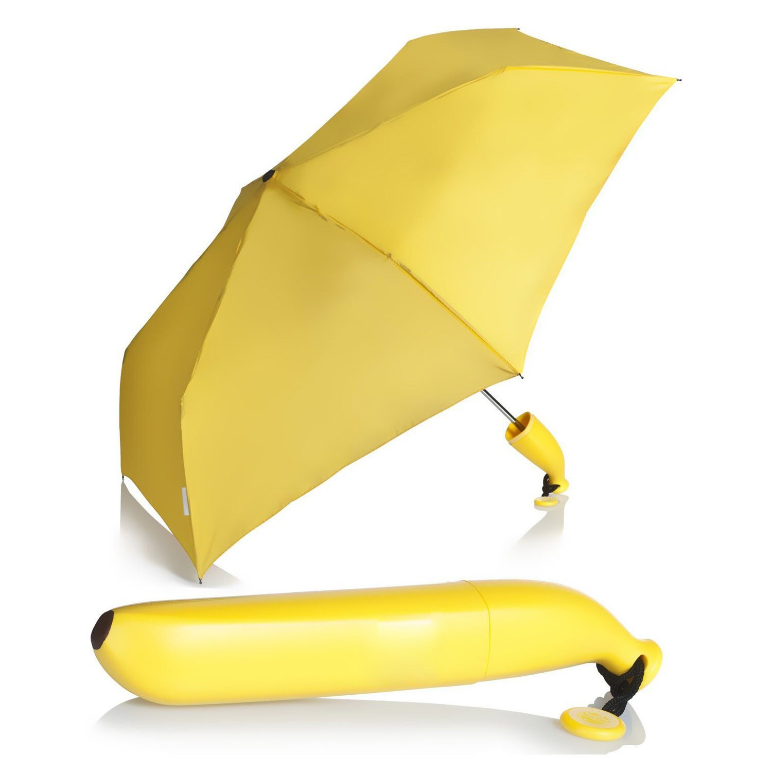 Gul mini folde paraply banan paraply solskinnende paraply kvinder mænd anti-uv vandtæt vindtæt