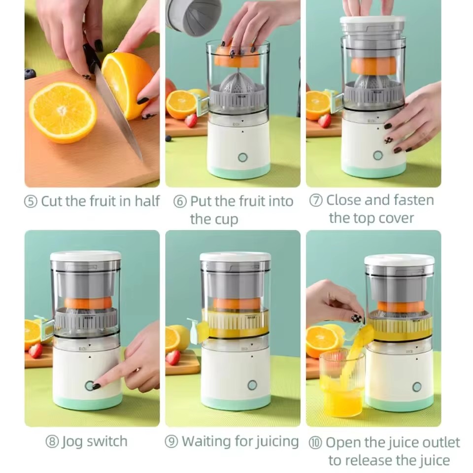 Extractor Volautomatische Fruit Huishoudelijke Juicer Draagbare Sapmachine Residu Scheiding Bidirectionele Spiraal Fruit Juicer Cup